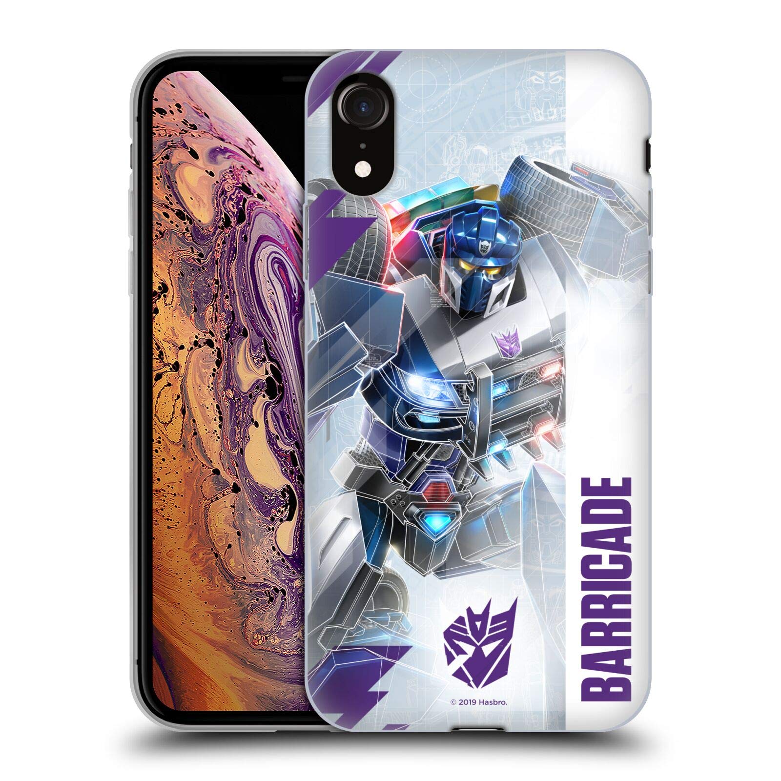Officially Licensed Transformers Barricade Decepticons Soft Gel Phone Case for Apple iPhone XR - Durable Protection with Premium Key Art Design | Perfect for Fans, Daily Use & Gift Giving