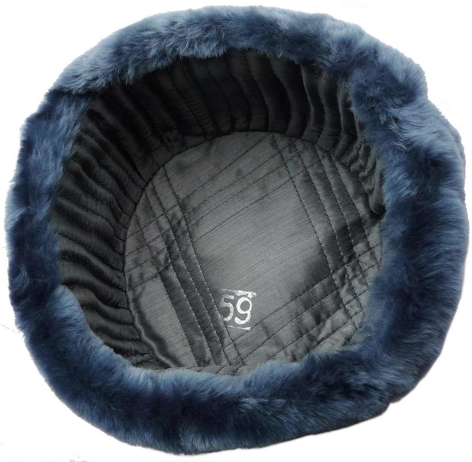 Russian Police Style Sheepskin Winter Hat with Eagle Badge - Warm Military Ushanka for Cold Weather, Outdoor Activities & Cosplay