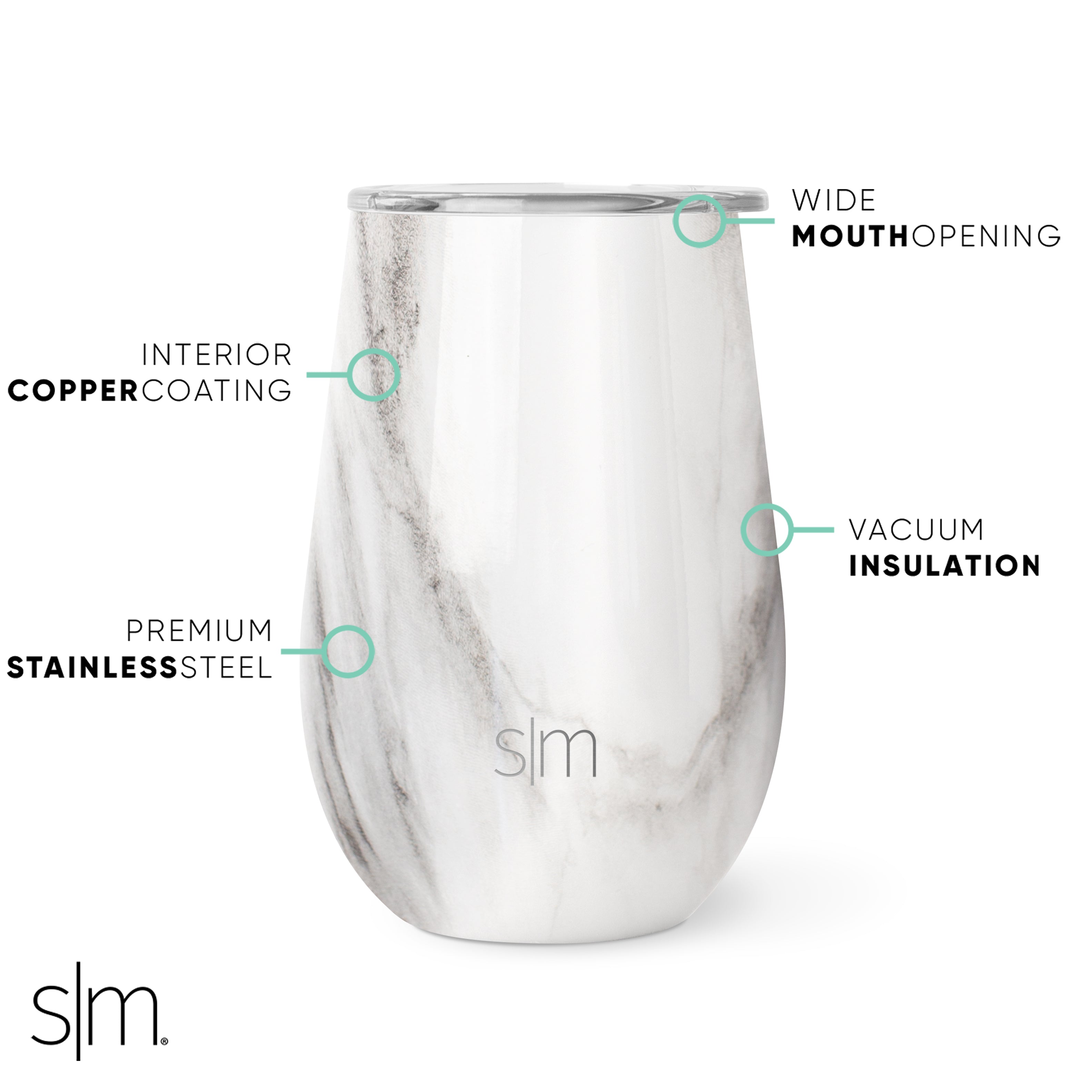 Premium Spirit Wine Tumbler Set - 12oz Insulated Stainless Steel Cup with Lid & Straw - Perfect for Cocktails, Wine, Whiskey & Outdoor Parties, Camping, Picnics