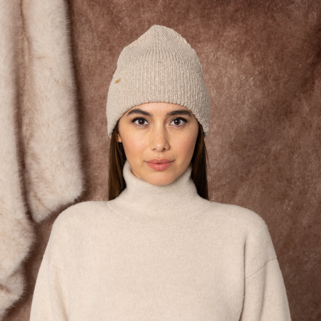 Luxury Frances Cashmere Beanie - Soft Winter Hat for Women & Men - Warm Knit Beanie for Cold Weather - Perfect for Skiing, Hiking & Outdoor Activities