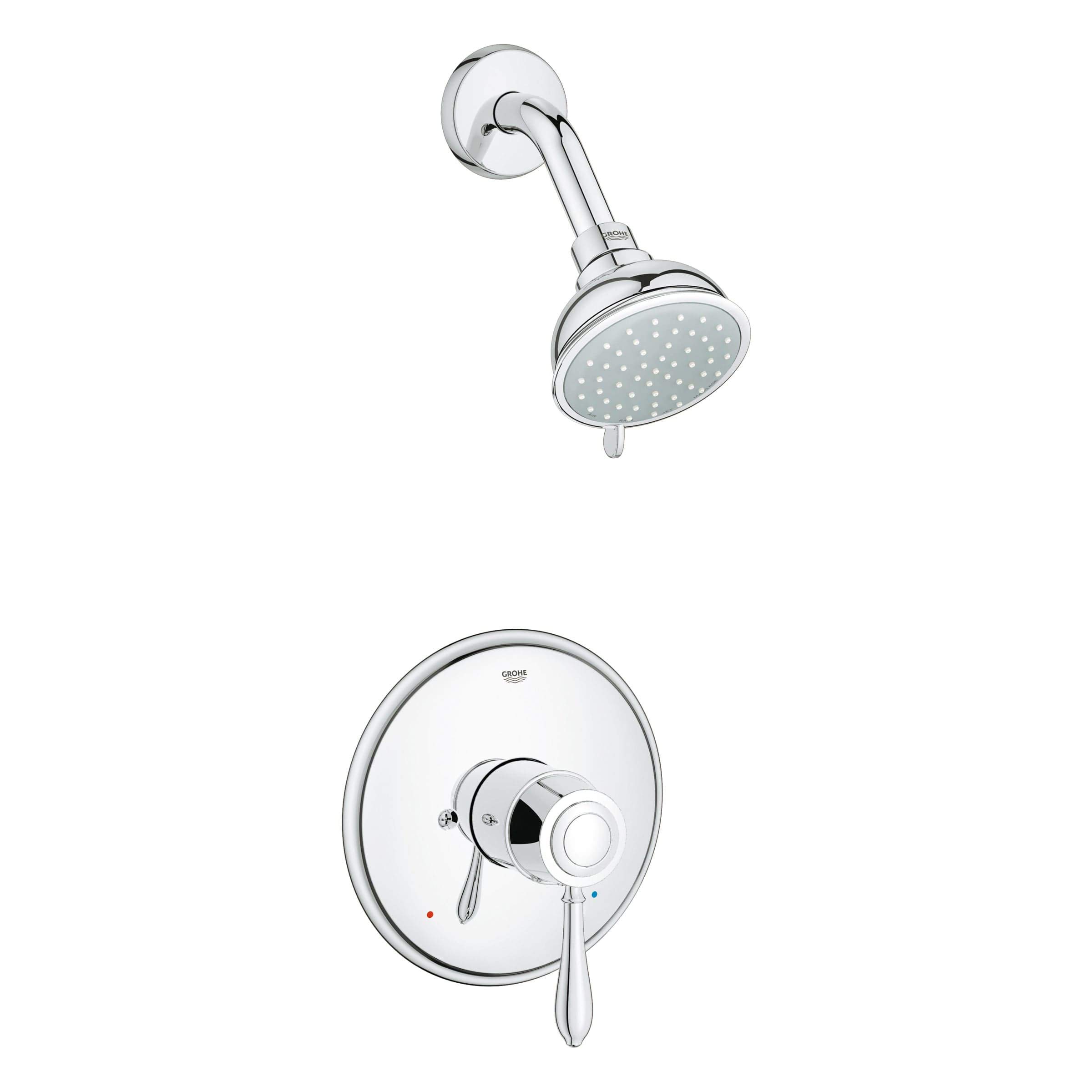 Growe 35046000 Fairborn Shower Trim Kit with Single-Function Showerhead & DreamSpray Technology - Perfect for Modern Bathroom Renovations & Spa-Like Shower Experience