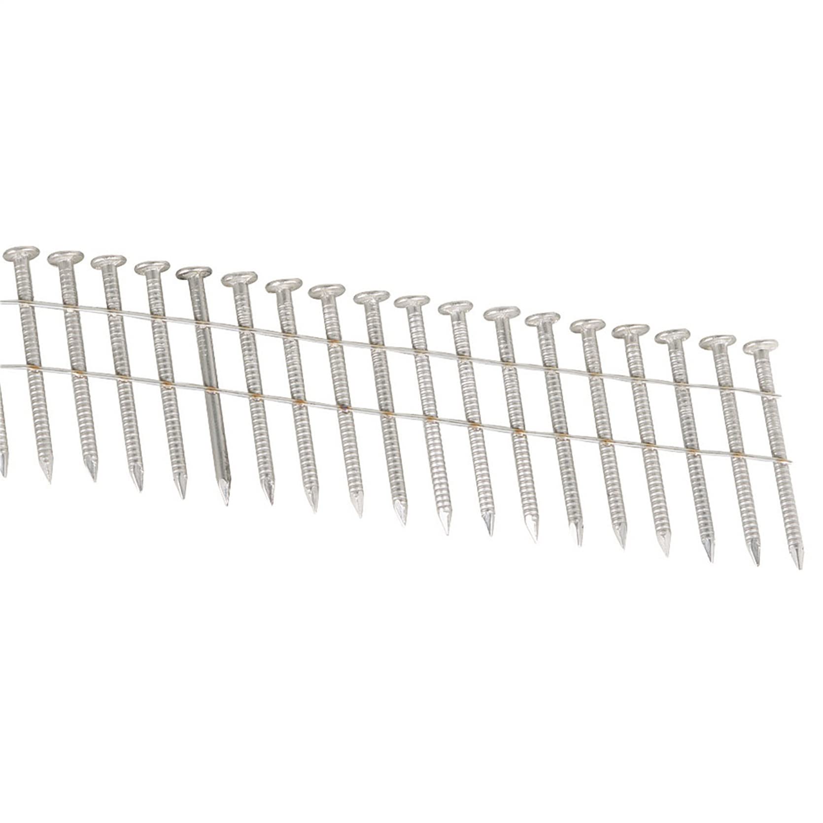 3600 Count 1-1/4 Inch 15-Degree Collated Wire Coil Nails - 0.09 Inch Ring Shank Stainless Steel Siding Nails for Lathing, Sheathing & Framing - Perfect for Roofing, Fencing & Exterior Construction Projects