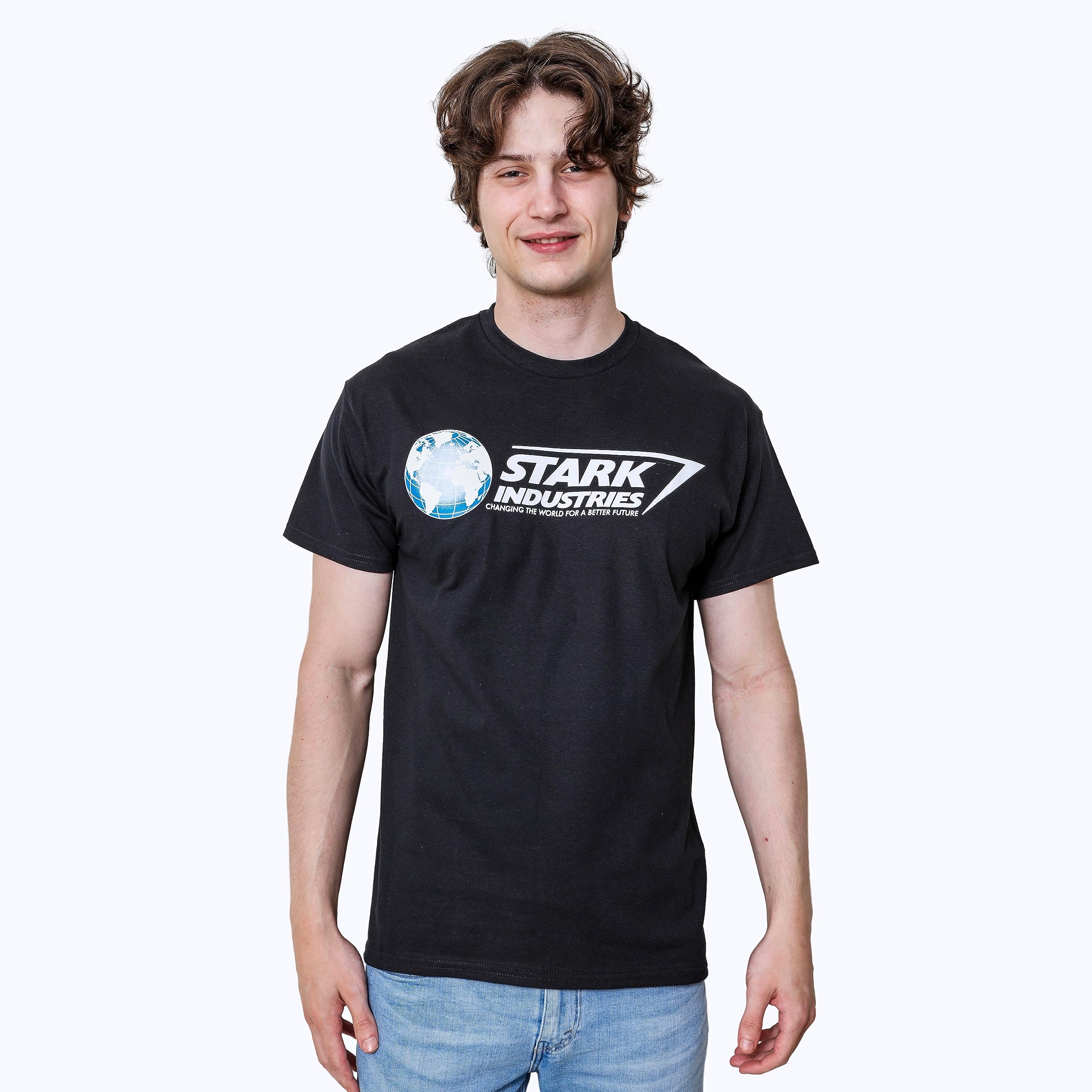 Marvel Iron Man Stark Industries Graphic T-Shirt for Men - Cool Superhero Tee for Casual Wear, Cosplay & Gifts