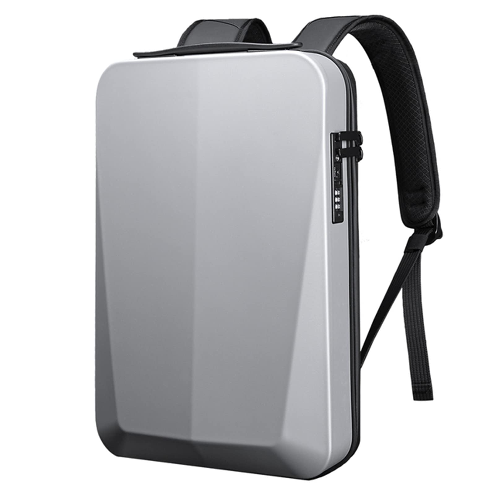 Slim 15.6 Inch Anti-Theft Waterproof Laptop Backpack with USB Charging Port & TSA Lock - Large Capacity Business Travel Notebook Bag for Men & Women - Perfect for College, School, Office & Airplane Carry-On (Silver)