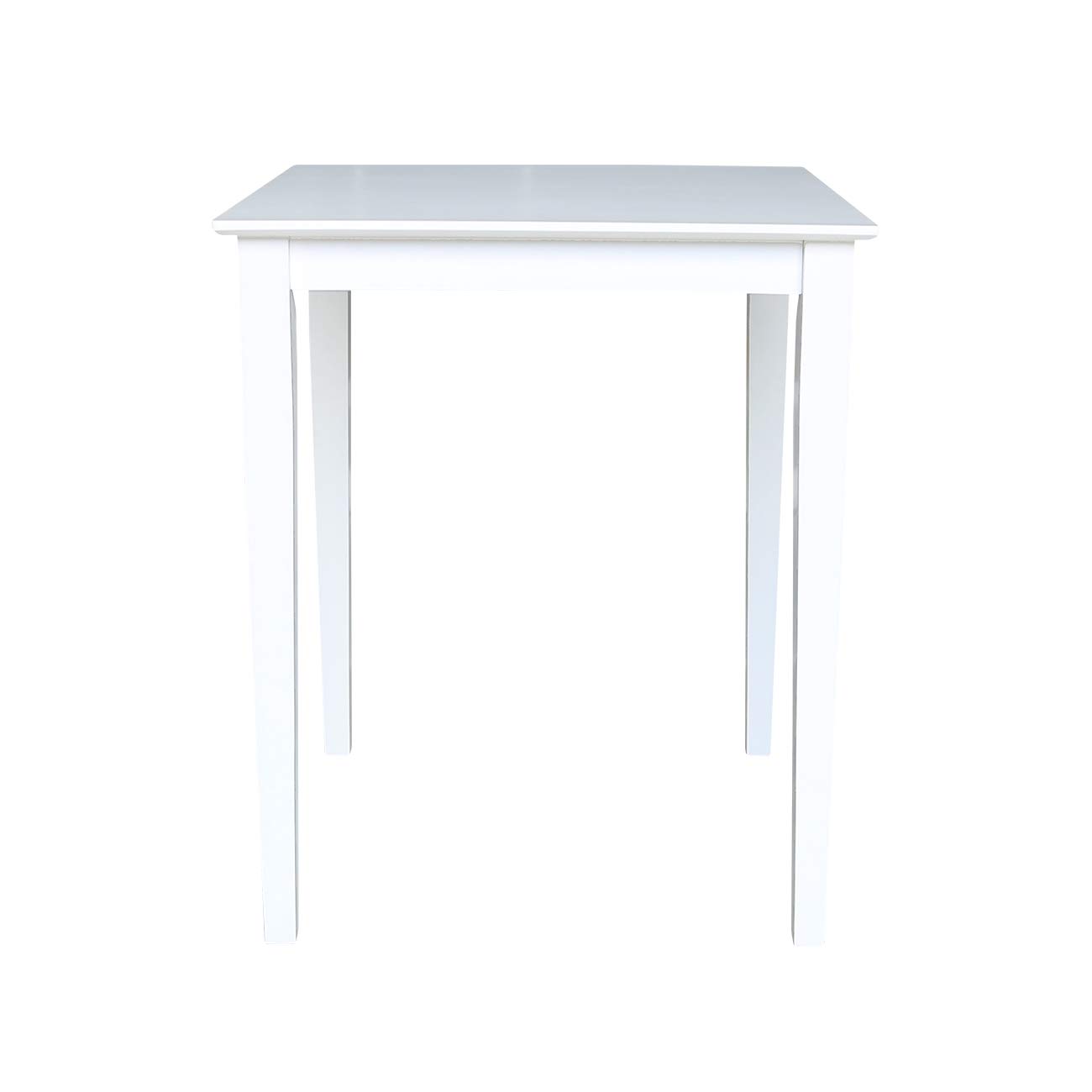 International Concepts Solid Wood Top Counter Height Dining Table, White - Perfect for Kitchen, Breakfast Nook & Small Space Dining