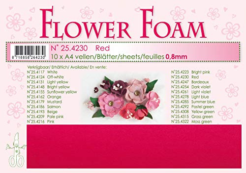 Premium Leane Creatief Red Flower Foam - Floral Arrangement Foam for Fresh & Artificial Flowers - Perfect for DIY Wedding Bouquets, Centerpieces & Home Decor
