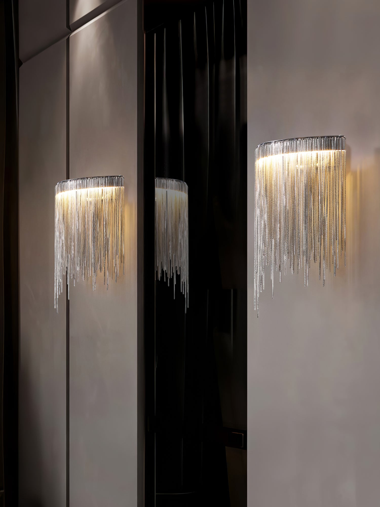 Tassel Chain Wall Lamp - Boho Chic Hanging Light Fixture for Bedroom, Living Room & Dorm Decor