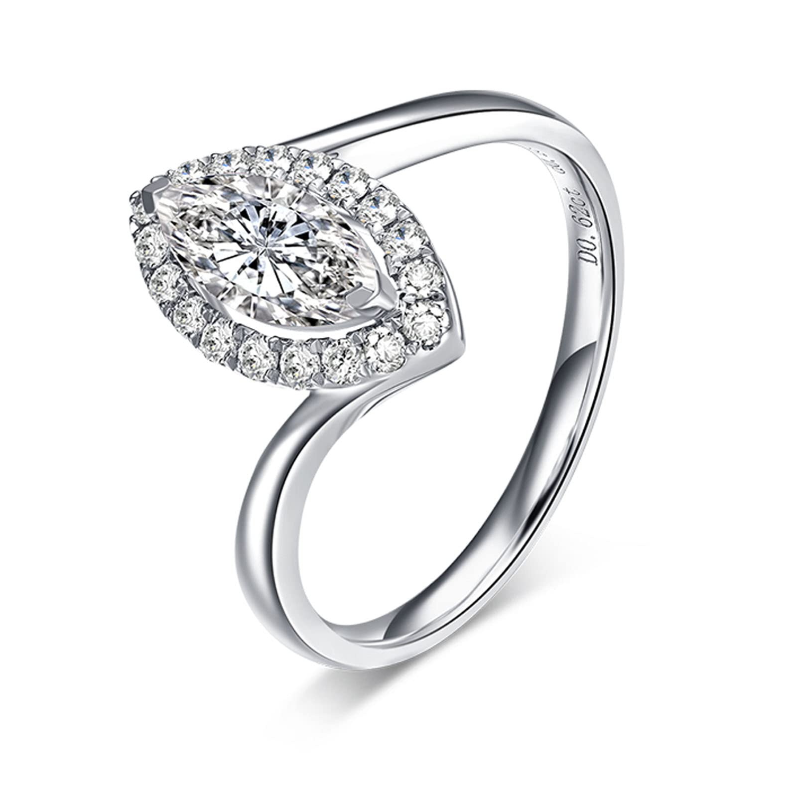 10K/14K/18K Solid Gold Marquise Moissanite Engagement Ring for Women - Personalized Wedding, Anniversary & Birthday Gift - Perfect for Proposals, Vow Renewals & Special Occasions