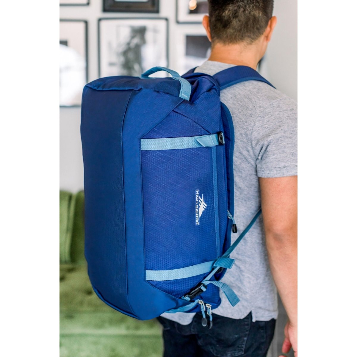 High Sierra Fairlead Collection Convertible Duffle Bag - Lightweight Travel Duffel with Shoulder Strap for Gym, Weekend Trips & Outdoor Adventures