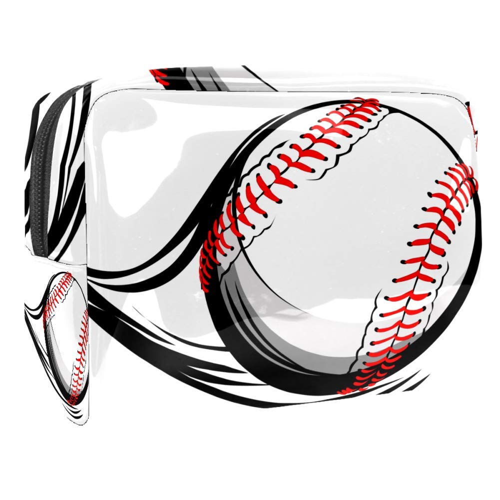 Portable Travel Makeup Bag with Zipper - Waterproof Cosmetic Organizer for Women | Toiletry Pouch for Softball, Baseball & Gym Essentials | Perfect for Travel, Sports & Daily Use