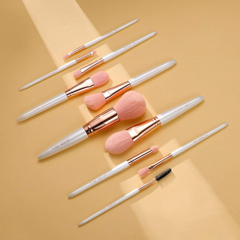 10-Piece Nanofiber Cleaning Brush Kit - Rose Gold | Premium Car Detailing & Electronics Cleaning Tools for Home, Office & Car Care