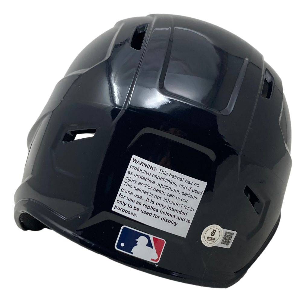 Manny Ramirez Autographed Cleveland Guardians Full Size Batting Helmet with 3 Inscriptions - Authentic MLB Memorabilia for Baseball Fans & Collectors - Perfect for Display, Gifts, and Sports Memorabilia Collections