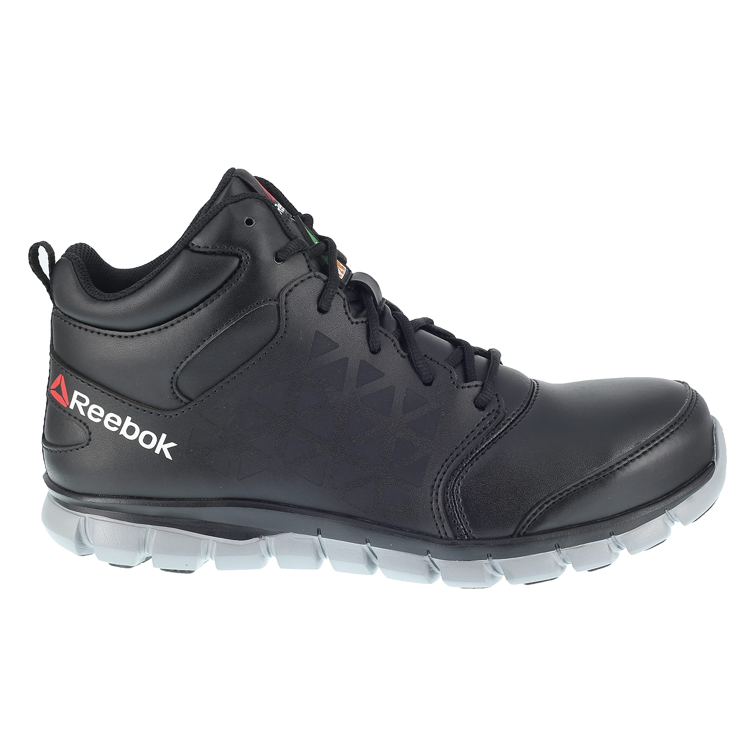 Reebok Men's Sublite Cushion Work Safety Toe Athletic Mid Cut Construction Shoes - Lightweight & Comfortable for Construction Workers, Electricians & Outdoor Labor (Black, Size 10)