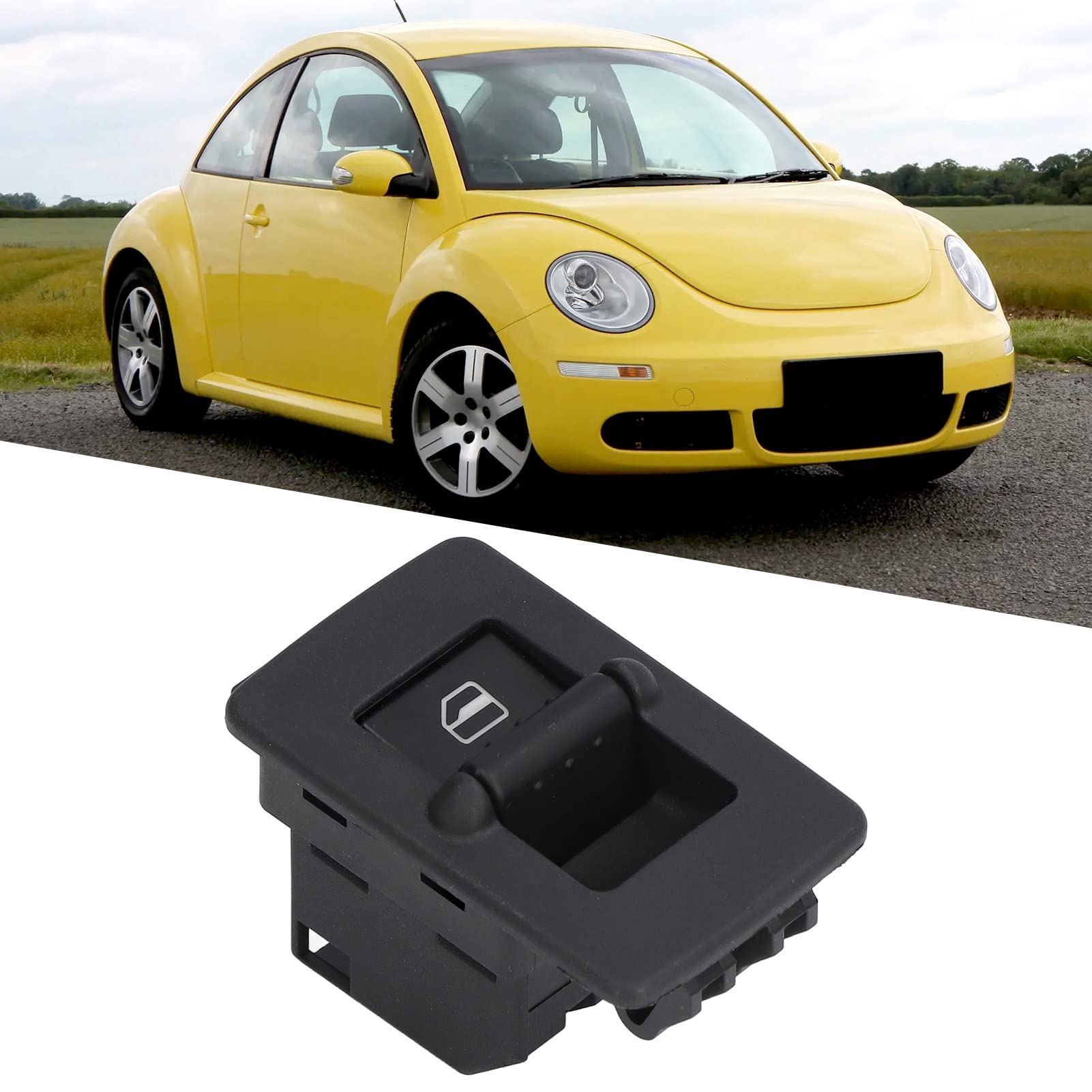 1998-2010 VW GLS TDI Window Lift Master Switch Replacement - 1C0959851A Black ABS Power Window Control Switch for Driver Side Door - Perfect for Car Window Repair & Maintenance