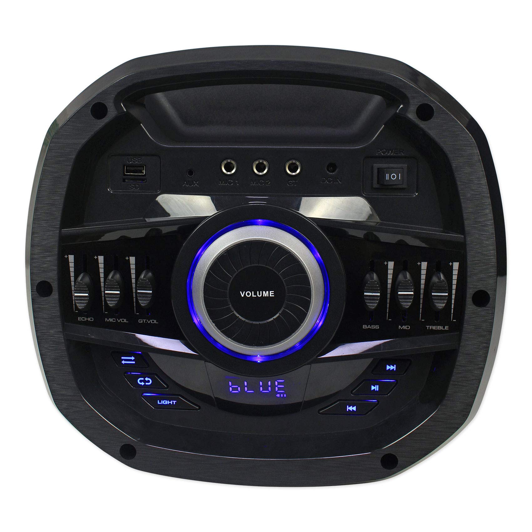 Rockville Go Party X10 Portable Karaoke Machine System with 3 Microphones, Tablet Stand & LED Lights - Perfect for Home Parties, Family Gatherings & Entertainment Events