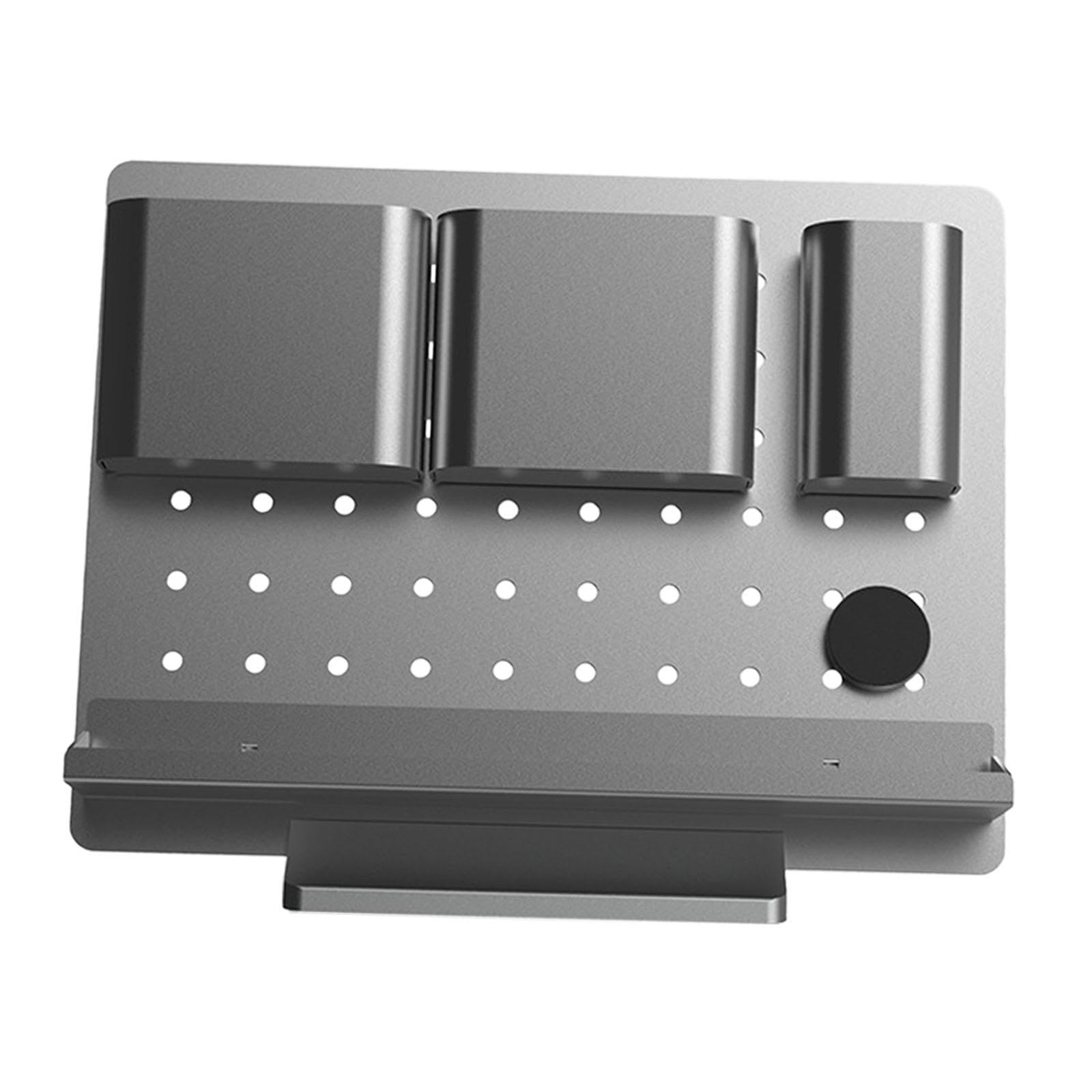 Leefasy Metal Desk Organizer - Stationery Storage Box with 5 Compartments, Office & School Supplies Organizer for Vanity, Countertop, Classroom, Home & Office Use (Perfect for Pens, Pencils, Scissors & More)