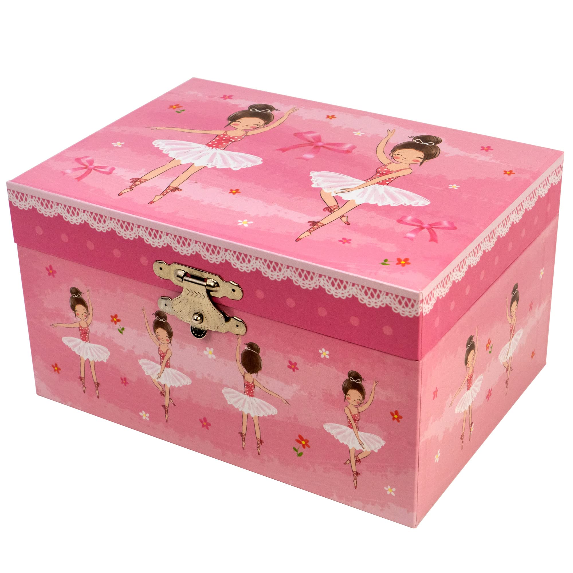 San Francisco Music Box Company - Ballet Dancing Keepsake Musical Jewelry Box with Mirror | Elegant Gift for Dancers, Ballerinas & Music Lovers | Perfect for Birthdays, Anniversaries & Special Occasions