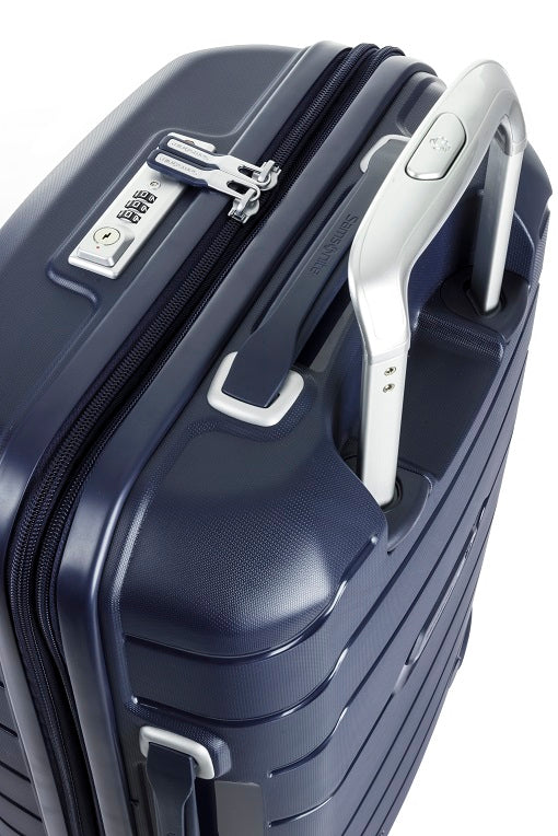 Samsonite OC2lite 55cm 4-Wheel Hard Shell Carry-On Luggage - Navy Blue | Lightweight Spinner Suitcase for Business Travel & Weekend Getaways
