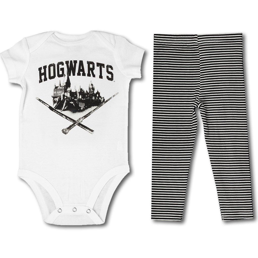 Harry Potter Hogwarts Bodysuit and Pants Set - Cute Baby Onesie & Pajamas for Boys Girls - Perfect for Halloween, Cosplay, and Birthday Parties