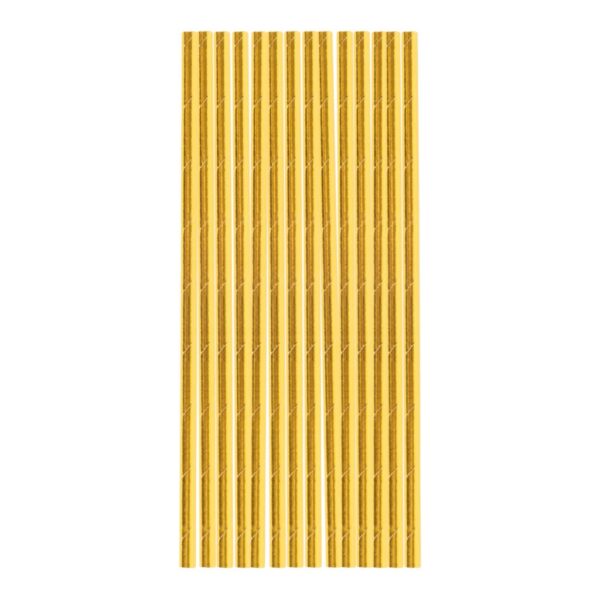 24 Pack Gold Paper Straws - Eco-Friendly Disposable Drinking Straws for Parties, Weddings, and Home Use