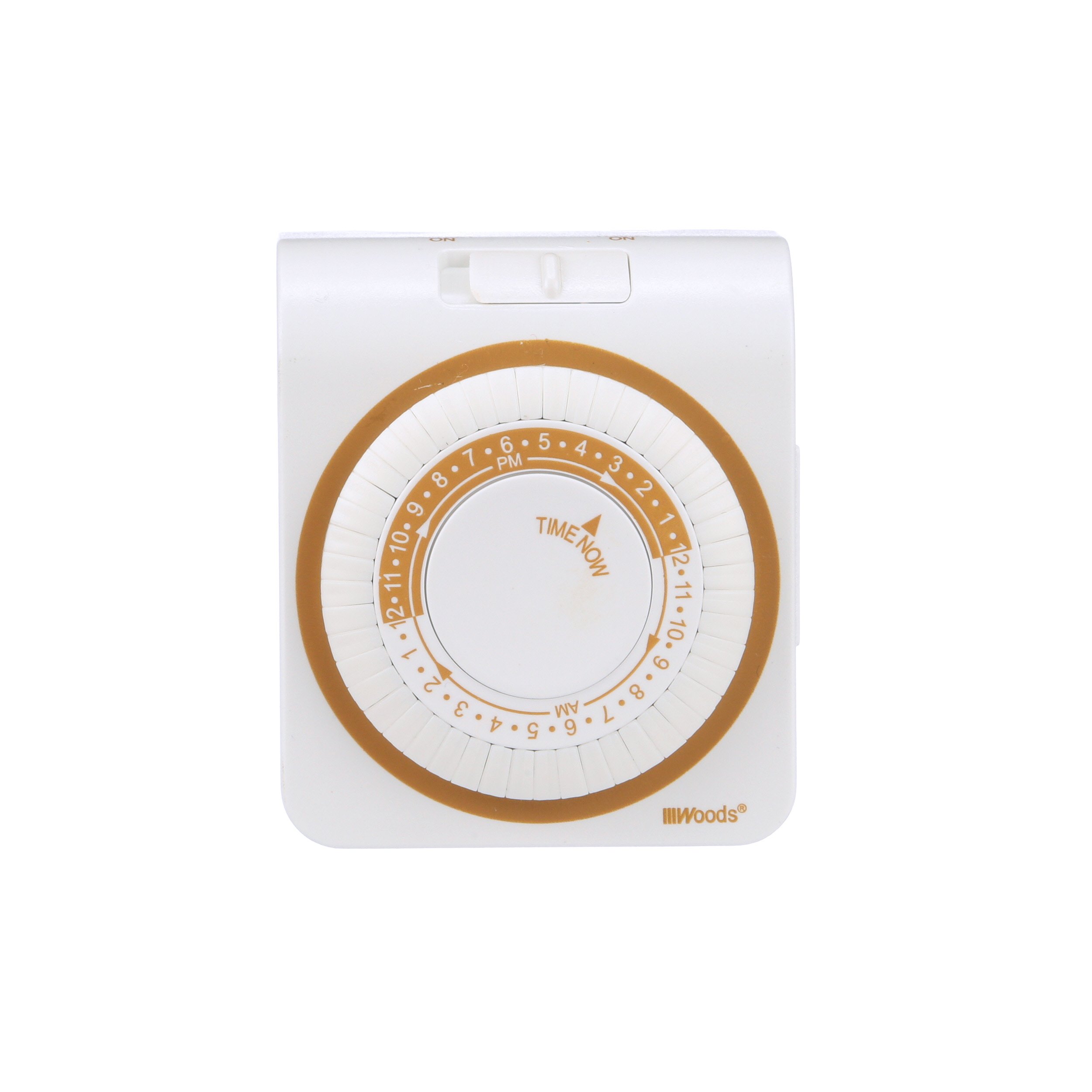 Woods 50001WD Heavy Duty 24-Hour Mechanical Timer Plug - Indoor Use with Grounded Outlet for Lamps, Appliances & Holiday Lights