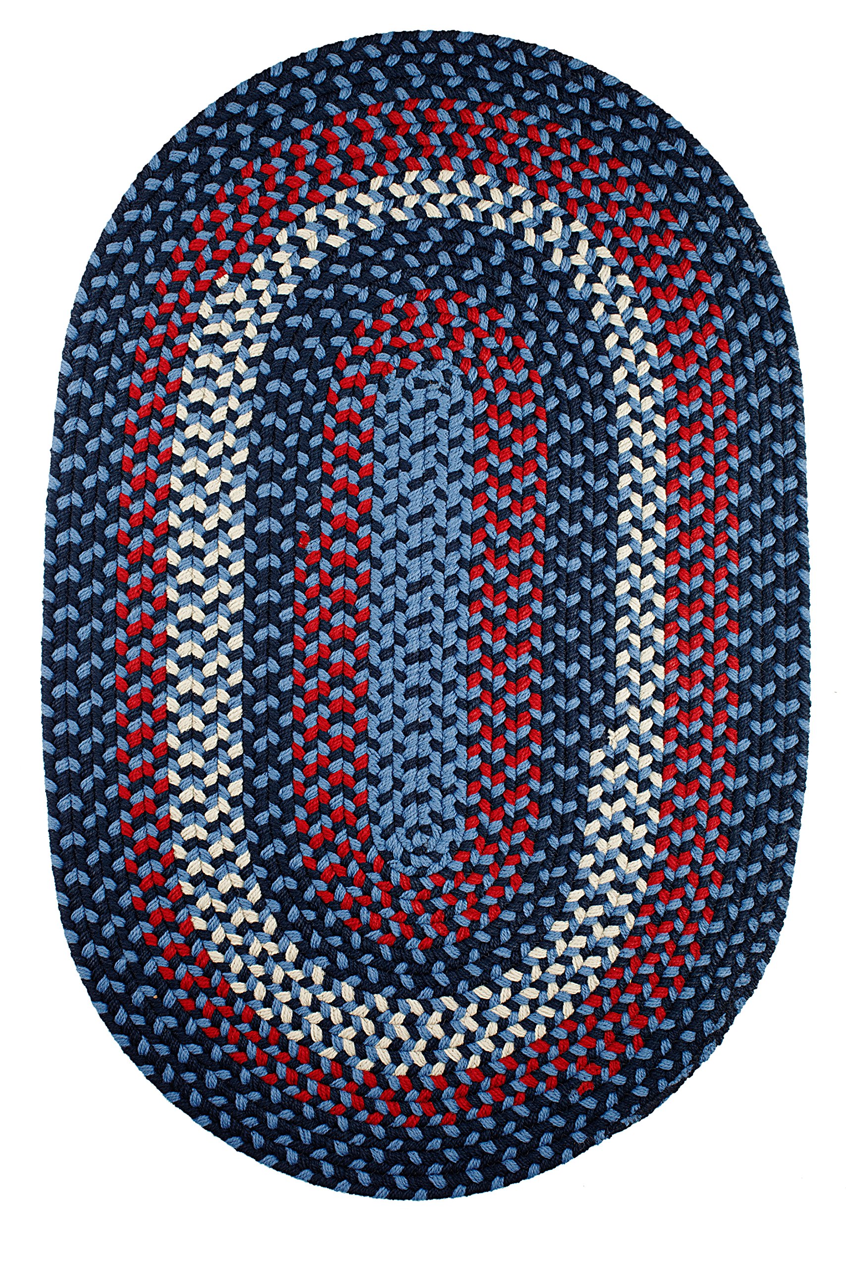 Braided Round Area Rug 6' x 6' - Rhody Rug Manhattan MA14 Evening Sky - Handmade in USA - Soft Floor Mat for Living Room, Bedroom, Hallway - Durable & Easy Care for High Traffic Areas - Perfect for Cozy Home Decor and Family Gatherings