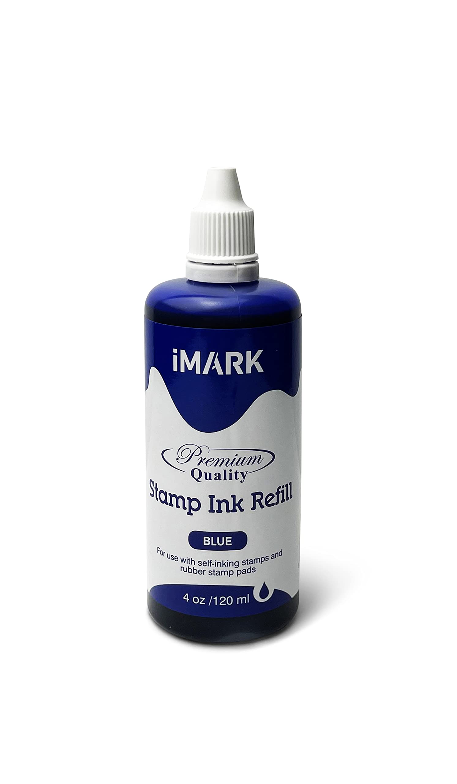 Premium Blue Refill Ink for Self-Inking Stamps - 4oz for Office & Crafting