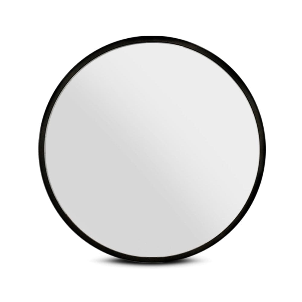 Embellir 32-Inch Round Wall Mirror - Black Framed Bathroom Vanity Mirror for Makeup & Home Decor - Perfect for Bedroom, Living Room, and Dressing Area