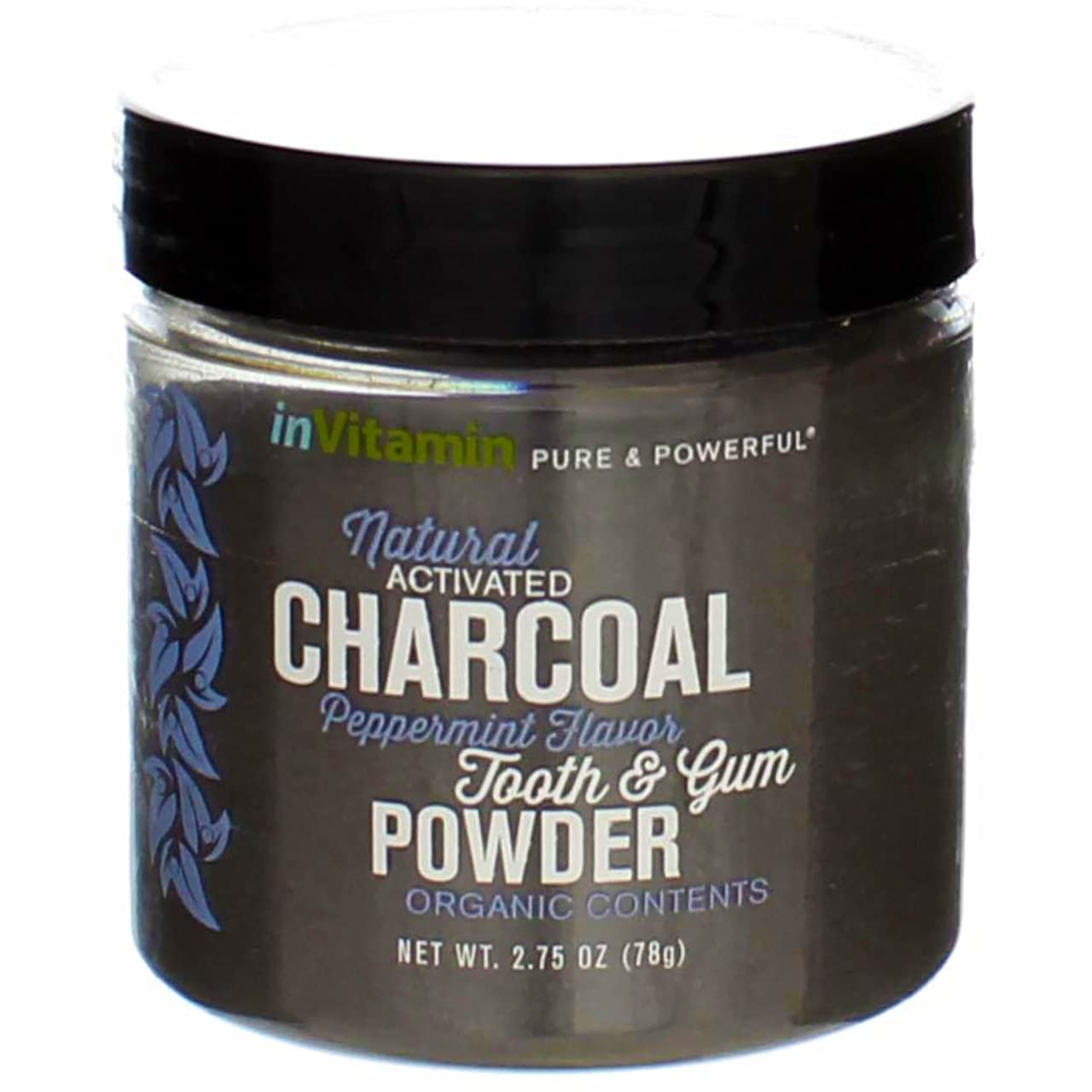Activated Charcoal Whitening Tooth Powder - Natural Teeth Whitener & Gum Care with Cool Peppermint | Enamel Safe, Detoxifying, Vegan & Cruelty-Free | Perfect for Daily Oral Care & Travel