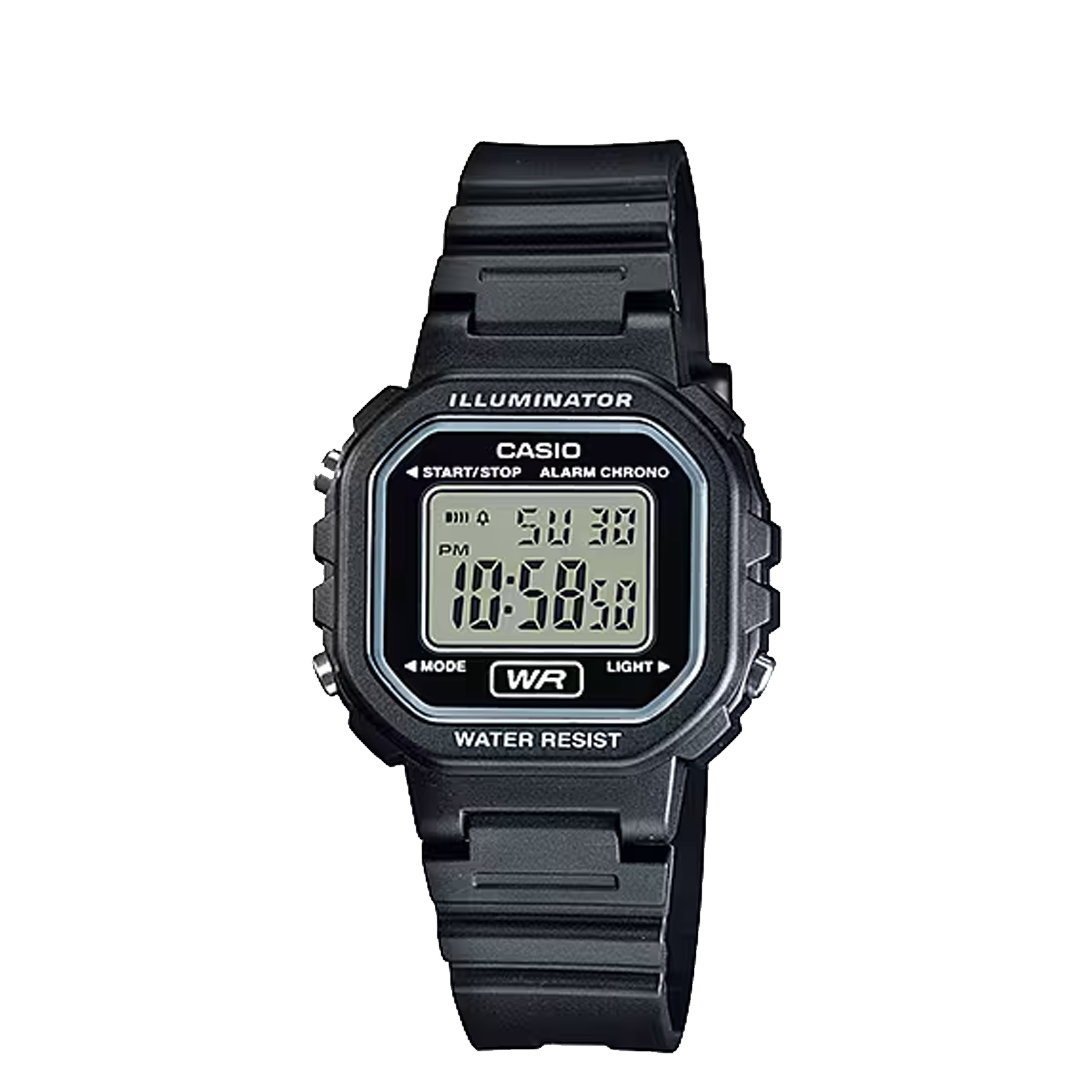 Women's Digital Watch LA 20WH 1A - Waterproof Sports Smartwatch with Step Counter & Heart Rate Monitor for Fitness, Running, Workouts & Daily Wear