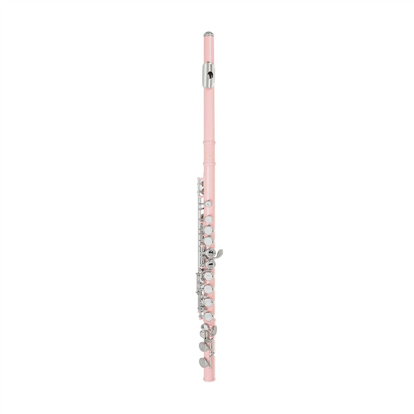 16-Hole C Key Rose Gold Cupronickel Flute with Leather Case - Professional Closed Hole Transverse Flute Instrument for Beginners & Students - Perfect for School Bands, Music Lessons & Home Practice