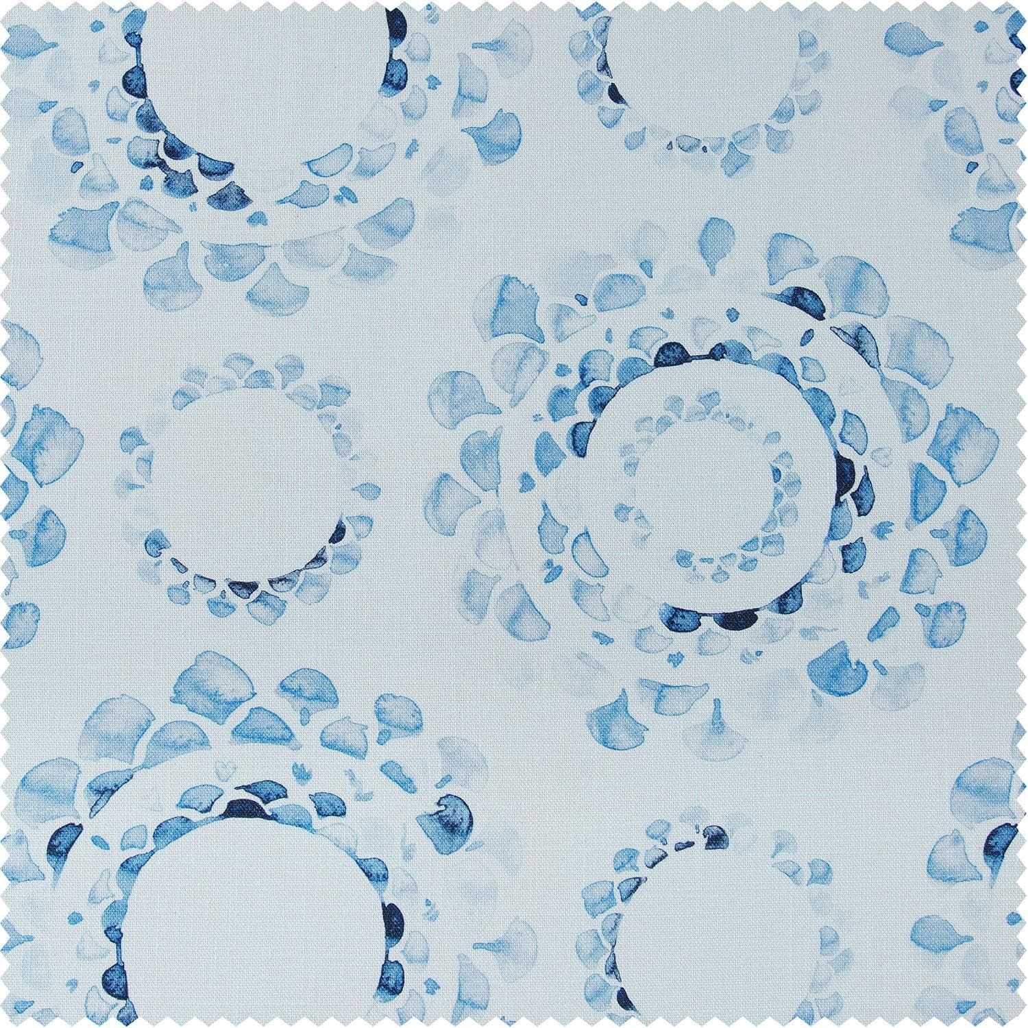 Light Blue Abstract Textured Printed Cotton Fabric Swatch - Perfect for DIY Crafts, Quilting, and Home Decor Projects