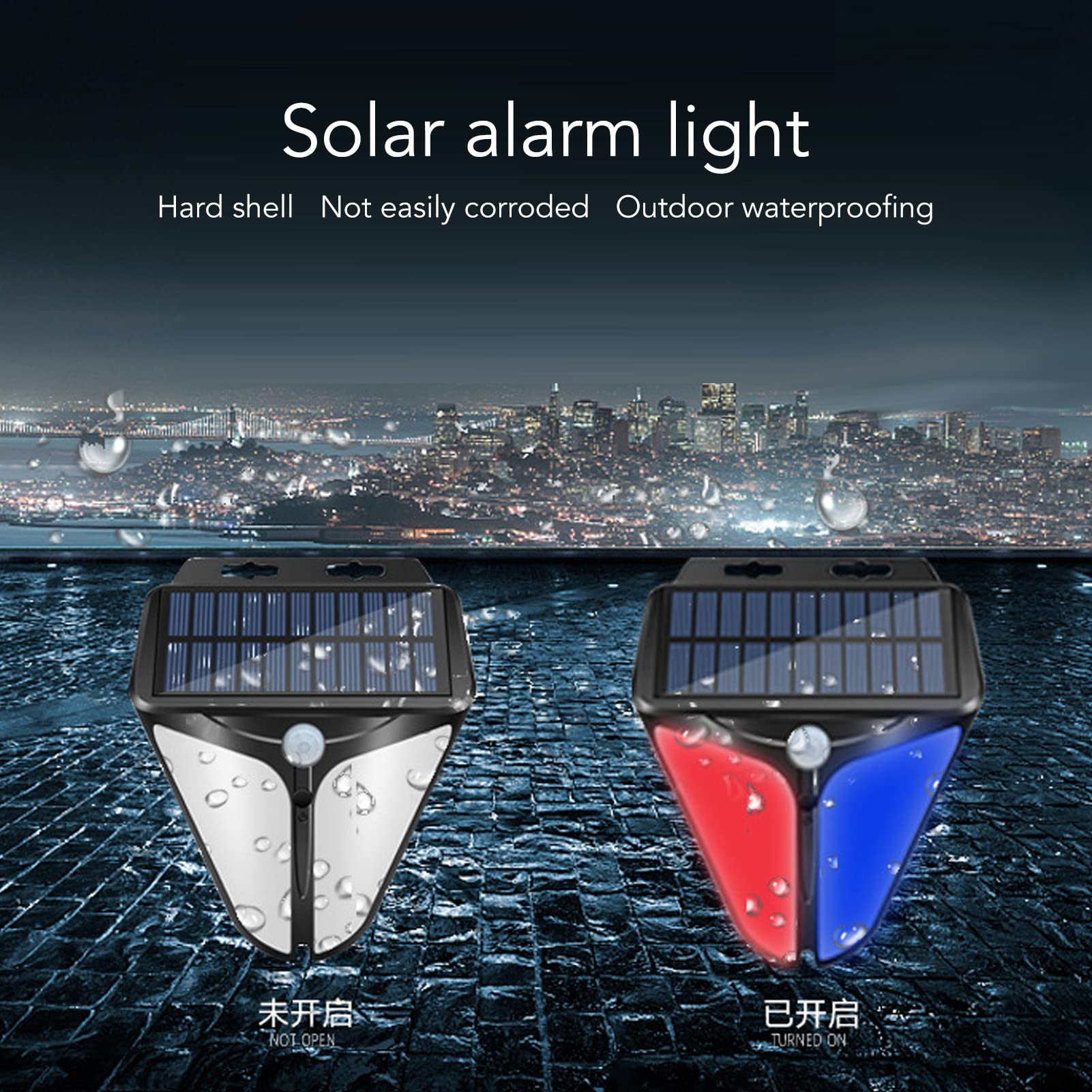 2023 Upgraded Solar Strobe Warning Light with 129dB Alarm - 4 Modes, IP65 Waterproof Motion Sensor Security Light for Yard, Orchard, Fence, Railings | Perfect for Home Security, Construction Sites & Emergency Alerts