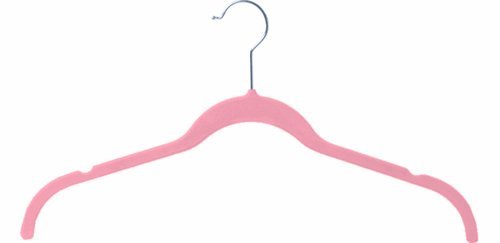Premium Ultra-Slim Velvet Non-Slip Clothes Hangers - 100 Pack - Soft Pink - Space Saving Hangers for Closet Organization & Wardrobe Storage