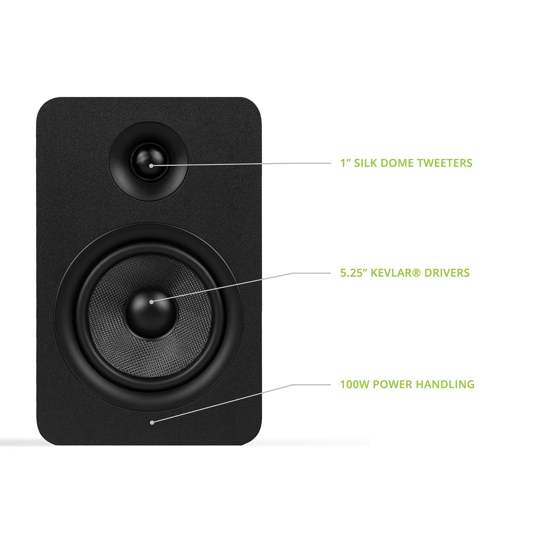 Kanto YUP6 Passive Bookshelf Speakers (Pair) - High-Quality Audio for Home Theater, Music & Gaming - Perfect for Living Rooms, Offices & Studios