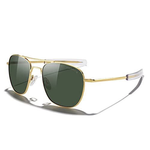 23k Gold Frame/Green Polarized Lens