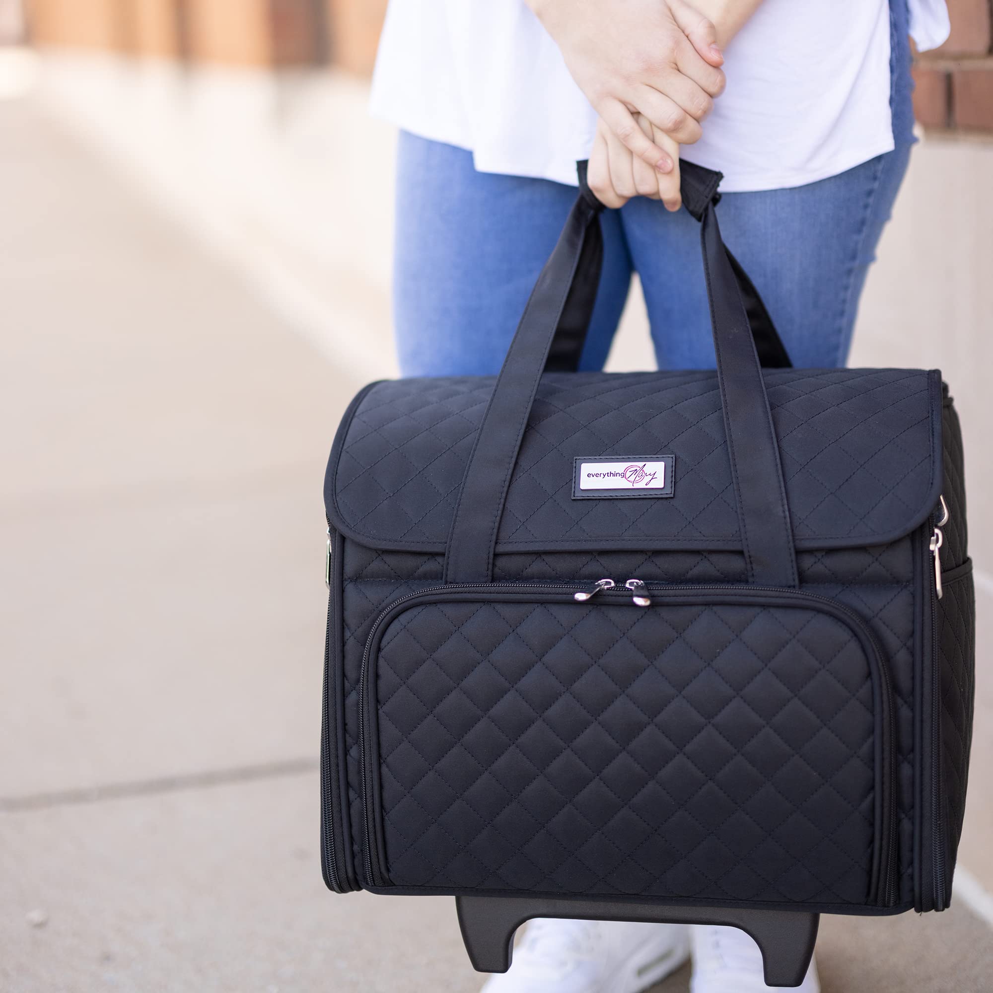 Mary Teacher Rolling Tote - Durable School Bag for Educators & Travel