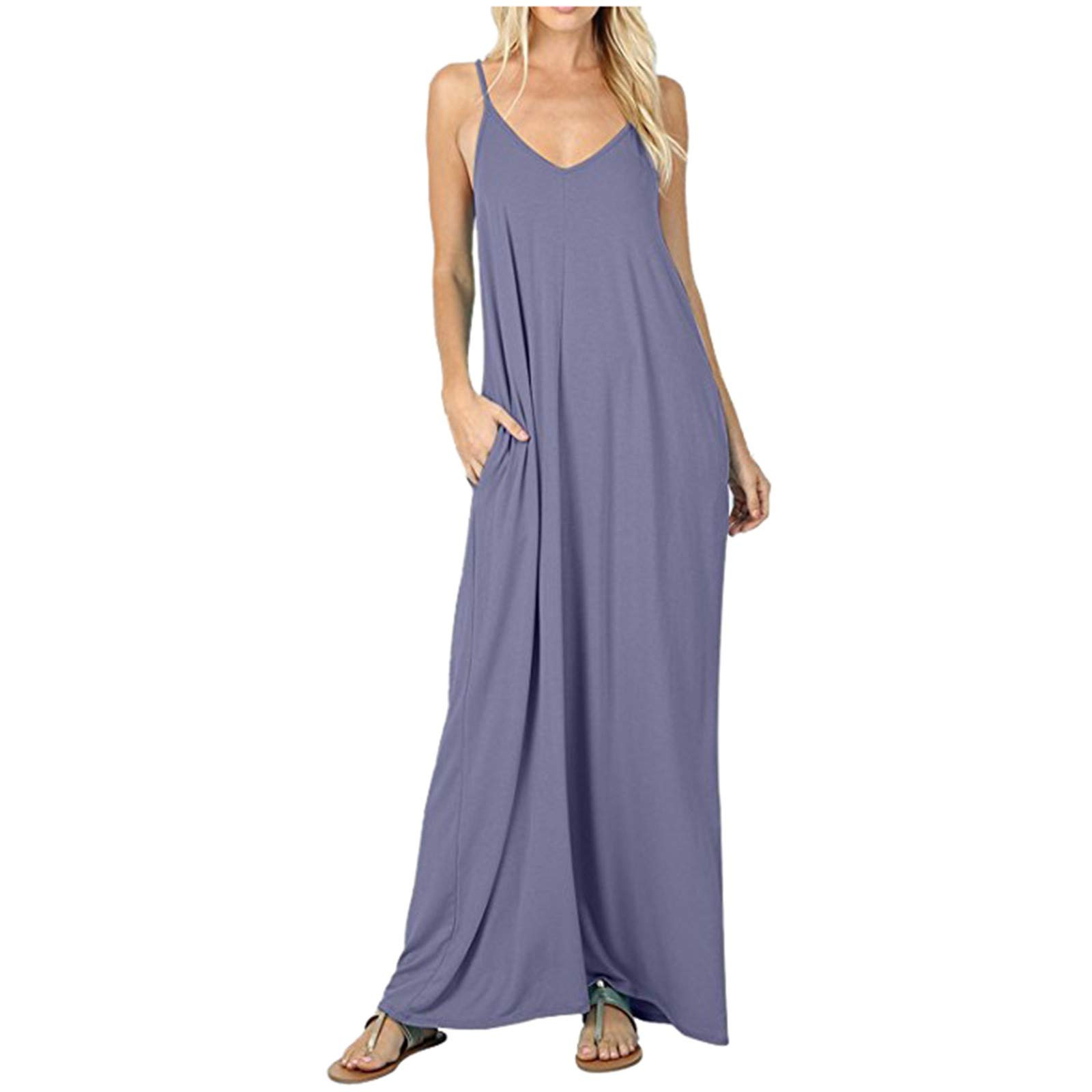 Elegant European Summer Dress with Solid Camisole & Pockets - Lightweight 2021 Fashion for Spring/Summer - Perfect for Beach Vacations, Date Nights & Outdoor Parties