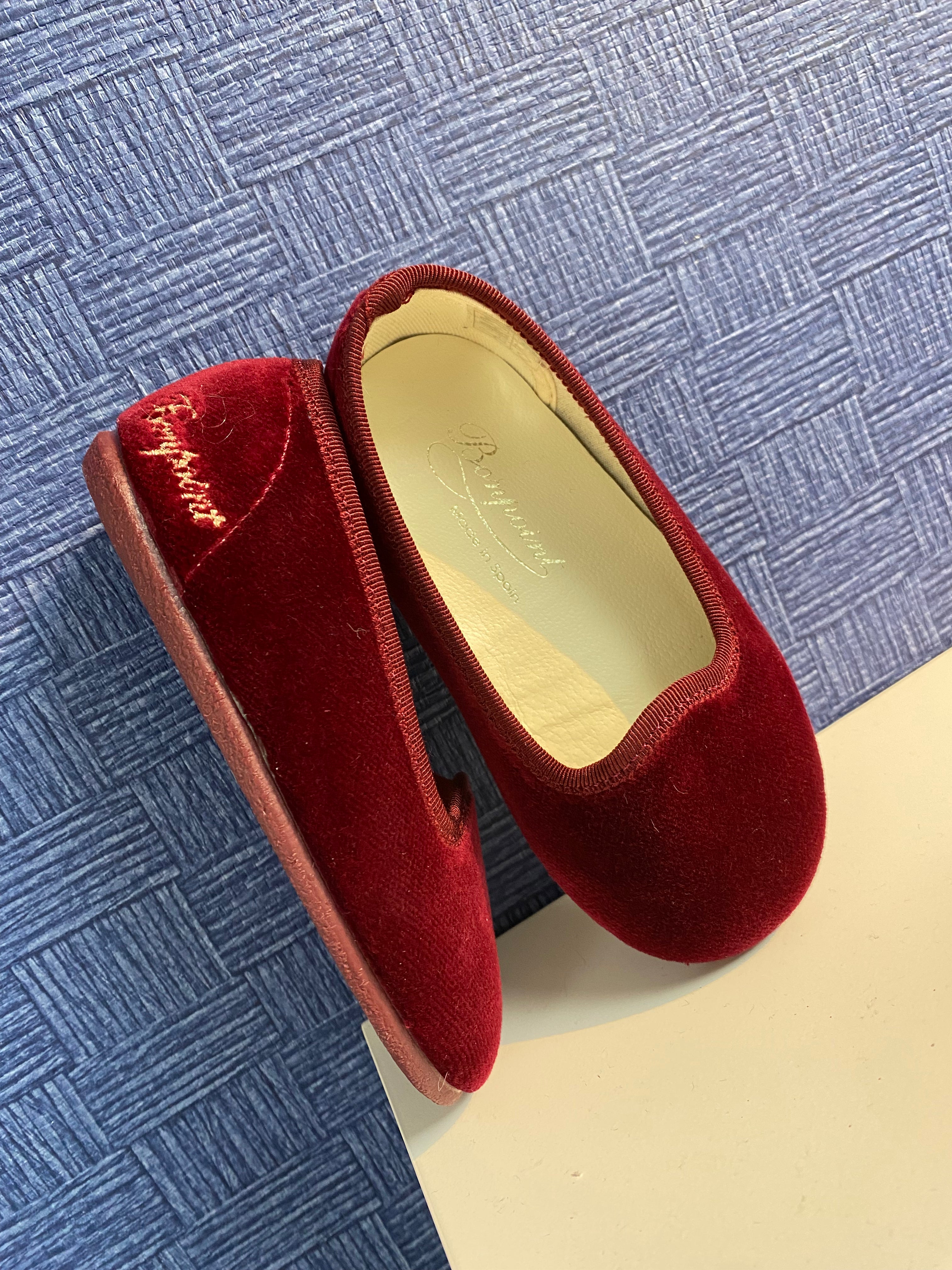 Bonpoint Embroidered Velvet Slippers for Women - Luxury Logo Design Soft Indoor House Shoes for Comfortable Home Wear & Gift Giving