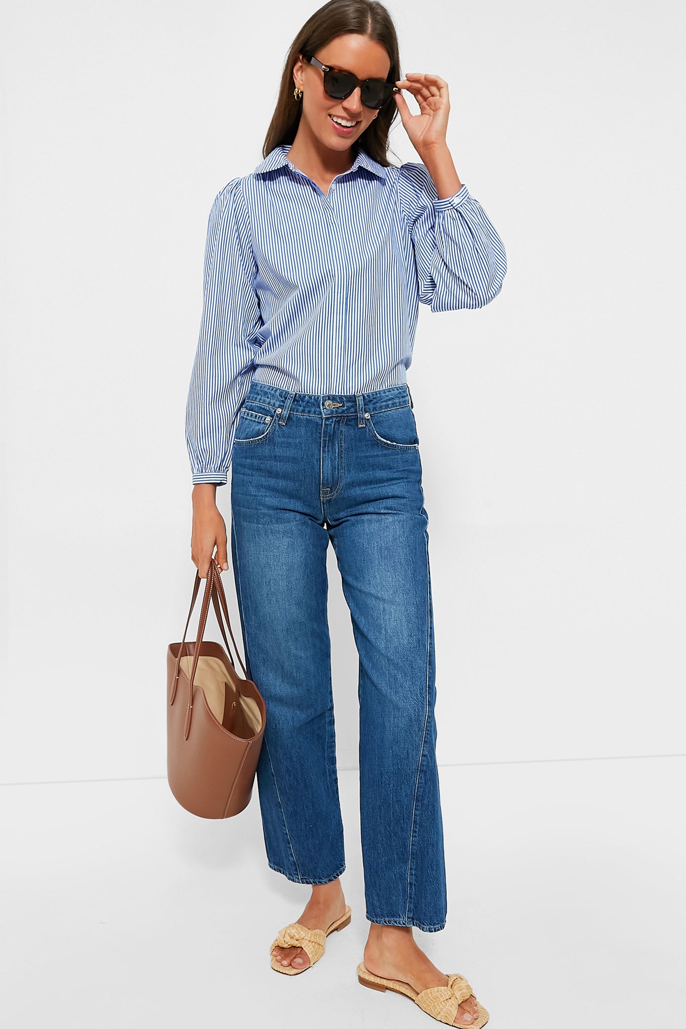 Blue Stripe Palmer Button Down Shirt for Men - Casual & Formal Wear - Office, Party & Everyday Outfits