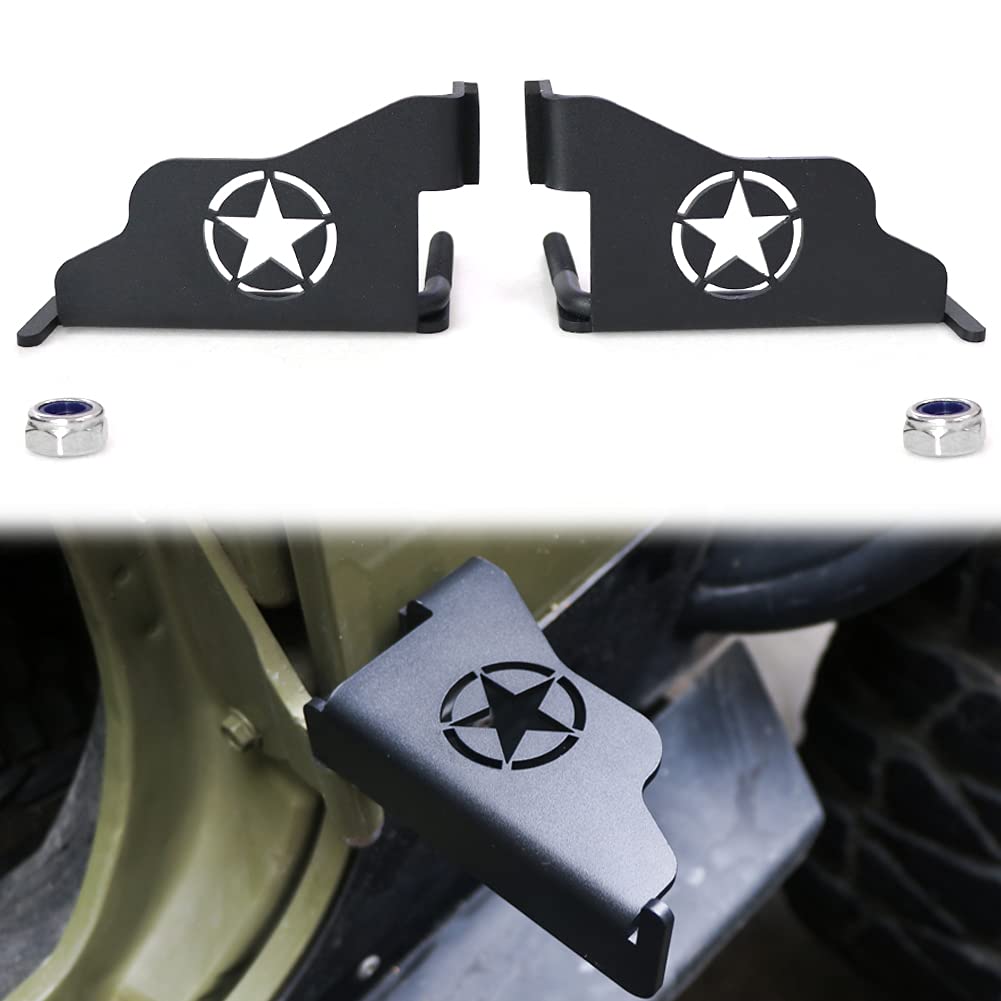 Bestaoo Heavy Duty Steel Front Door Foot Pegs for 2007-2017 Jeep Wrangler JK JKU - Off-Road Accessories (1 Pair) - Perfect for Adventure & Outdoor Driving
