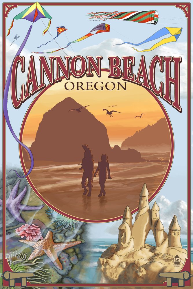 Oregon Cannon Beach Metal Wall Art - 16x24 Gallery Quality Aluminum Decor for Home & Office | Coastal Landscape Print for Living Room, Bedroom, Beach House Decor