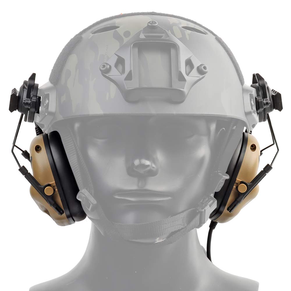 ATAIRSOFT Tactical Headset with Microphone - Military Grade Waterproof Headphones for Hunting & Shooting - Clear Intercom Communication - Perfect for Airsoft, Outdoor Sports and Range Training