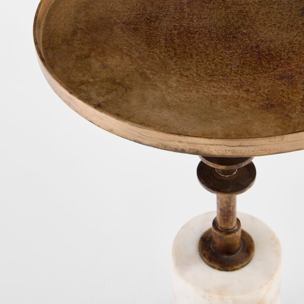 Cyan Design 11661 Jetson Accent Table - Antique Brass Finish, Small Side Table for Living Room, Bedroom, or Office Decor