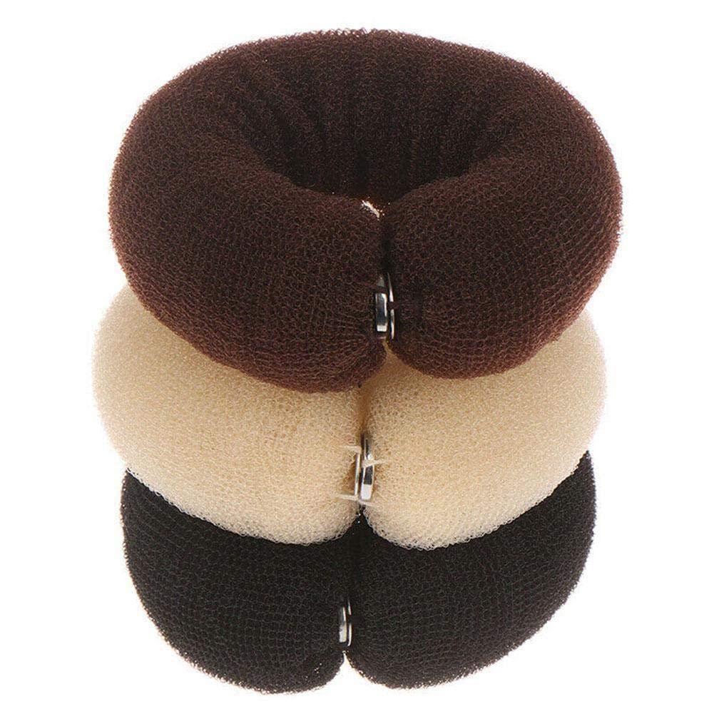 Hair Bun Maker Foam Sponge - 3 Pack Hair Styling Donut Bun Maker for Women, DIY Hair Tools for Elegant Updos, Ponytails & Twists | Perfect for Weddings, Parties & Everyday Hairstyles