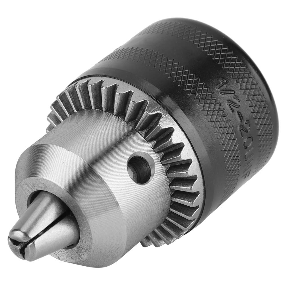 Nunafey 1/2-20UNF Precision Drill Chuck with Wrench - Professional Grade, Wear-Resistant for Industrial Impact Drills & AC/DC Drills - Perfect for Metalworking, Woodworking, and Construction Projects