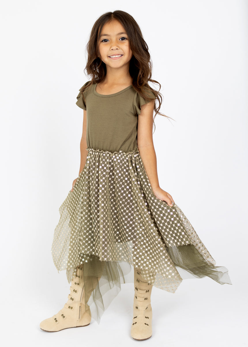 Stylish Tina Dress in Army Green - Women's Casual & Party Wear for Everyday Fashion