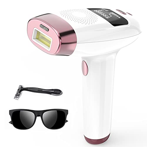 Bessailer Laser Hair Removal Device - Upgraded At-Home IPL Hair Remover for Women & Men, Permanent Hair Removal with 999,999 Flashes, Painless for Face, Legs, Arms & Bikini Line - Smooth Skin for Summer, Weddings & Beach Vacations