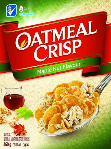 General Mills Oatmeal Crisp Maple Nut Flavor Cereal - 12 Pack (460g/16oz Each) | Crunchy Breakfast Cereal with Natural Maple & Nut Flavors | Imported from Canada | Perfect for Family Breakfast, Office Snacks & Healthy Morning Meals
