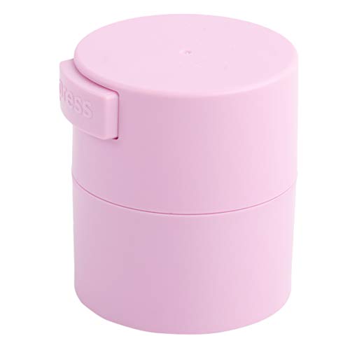 LEORX Professional Eyelash Glue Holder & Sealed Case - Portable Round Lash Adhesive Container for Eyelash Extensions | Home & Salon Use | Pink Lash Glue Storage for Beauty Professionals & DIY Makeup